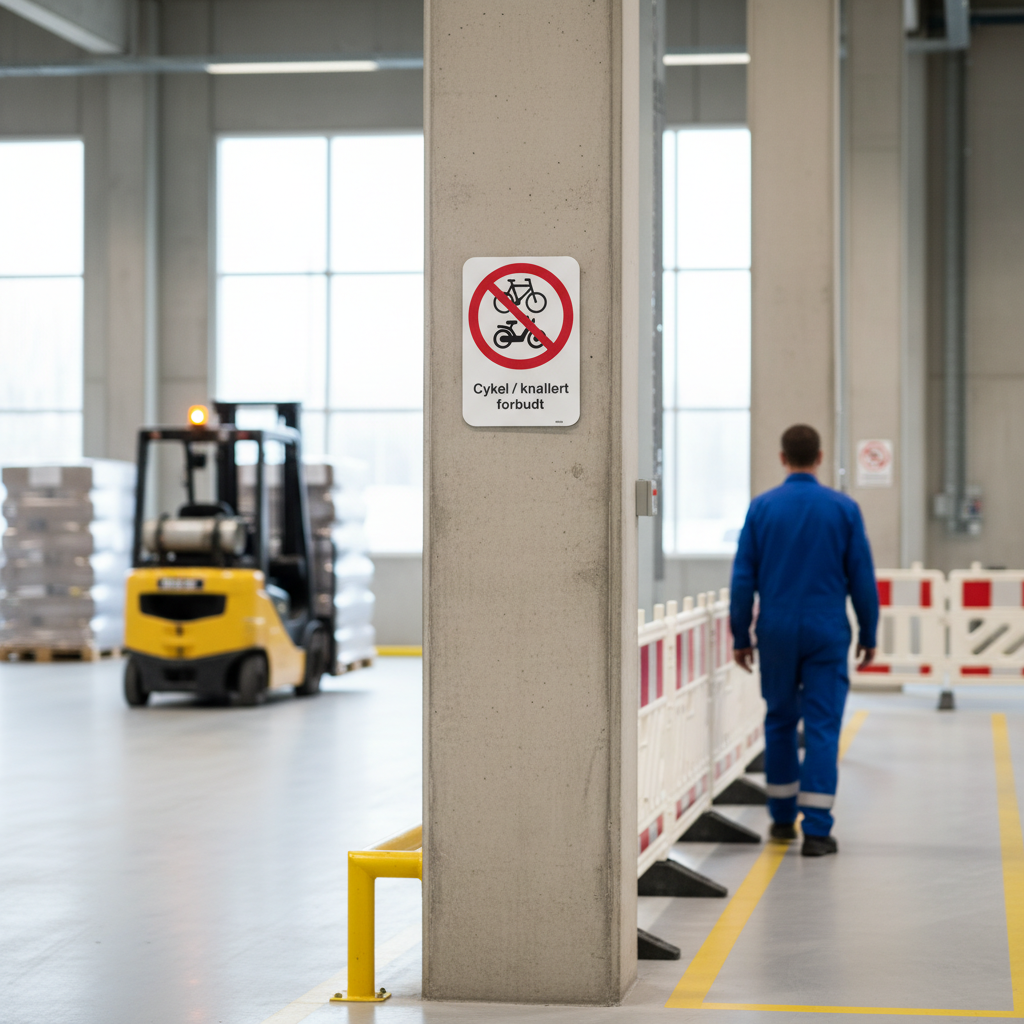 Cykel og knallert forbudt skilt - Billede 2
