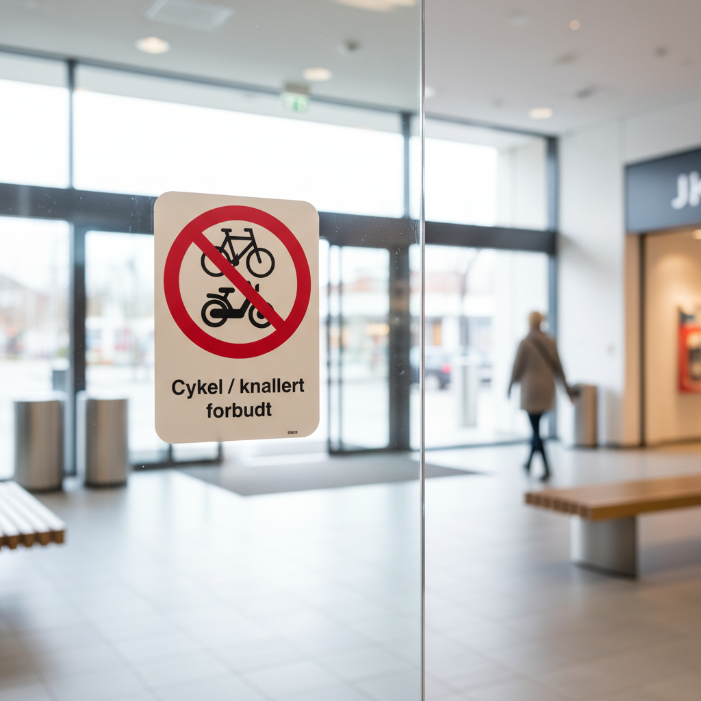 Cykel og knallert forbudt skilt - Billede 3
