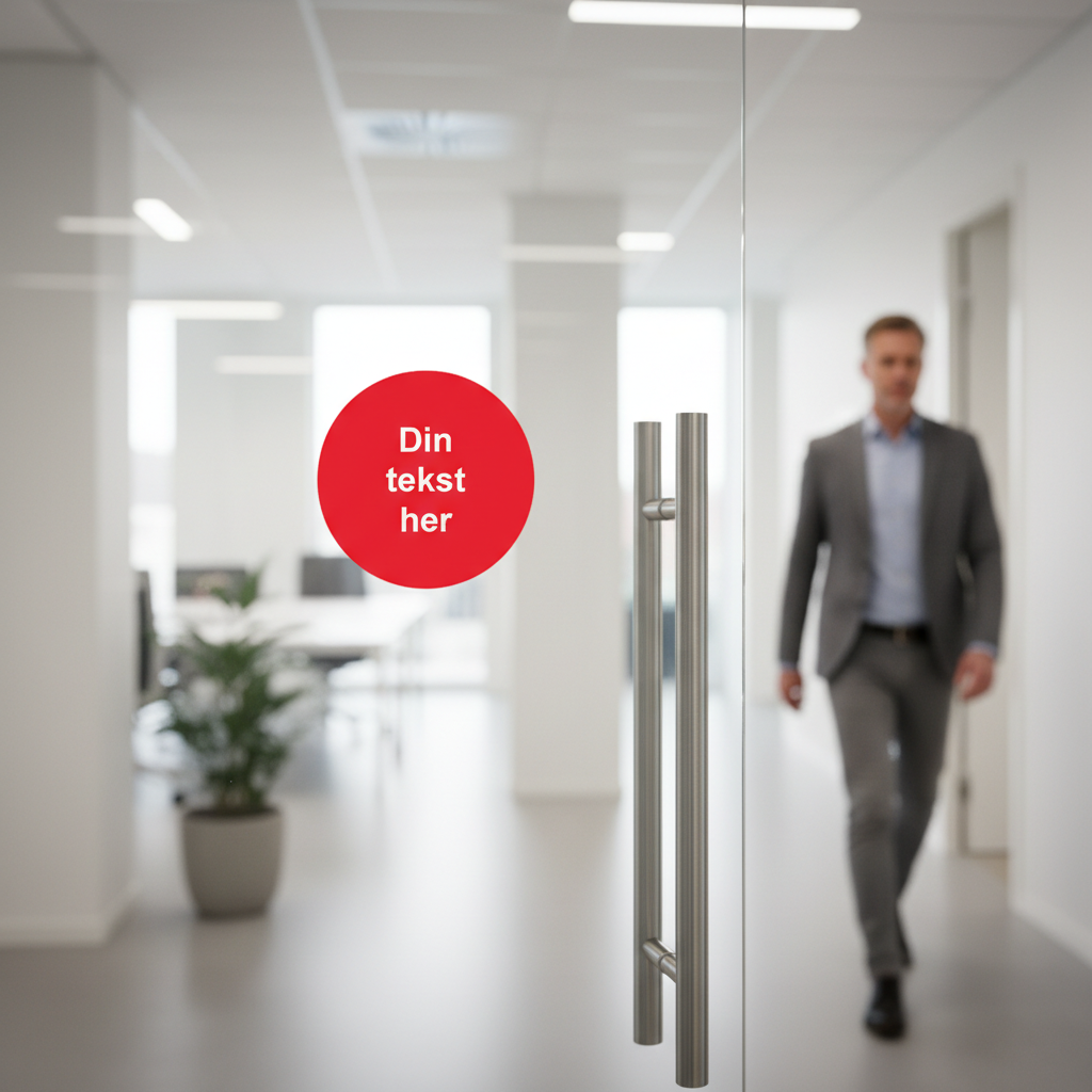 Rødt design-selv skilt - Billede 5