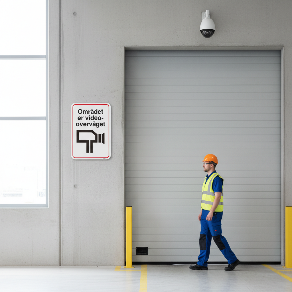 Området er videoovervåget skilt - Billede 2