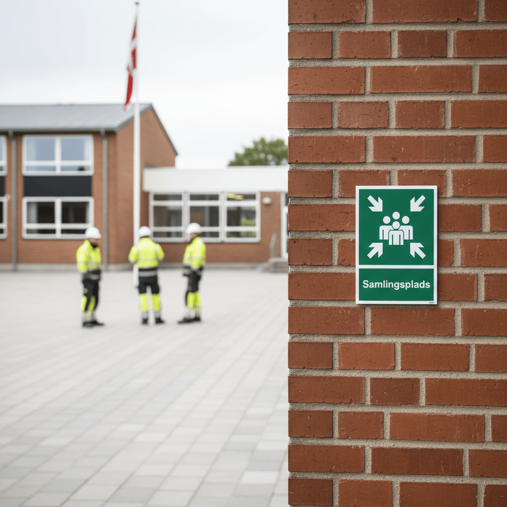 Samlingsplads grøn Piktrogram skilt - Billede 3