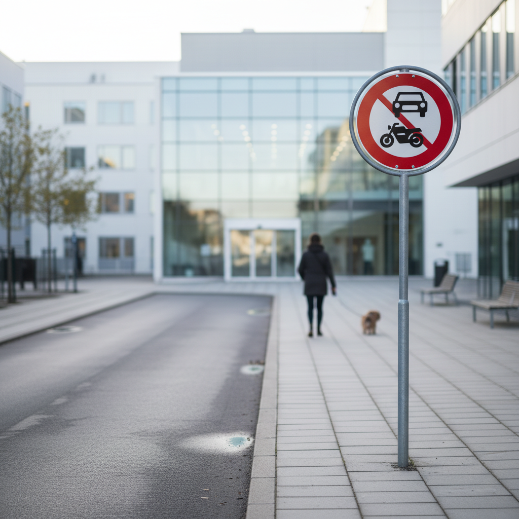 Motorkørsel forbudt skilt - Billede 3