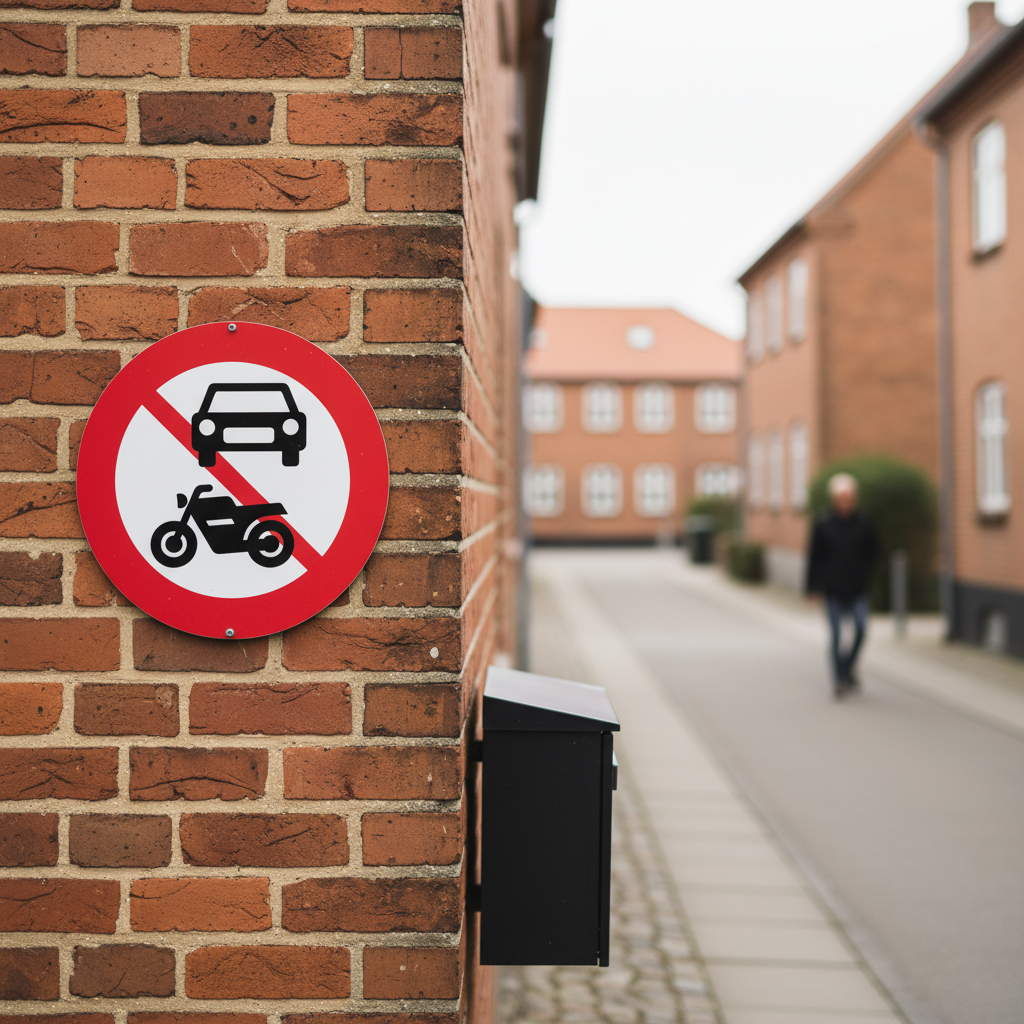 Motorkørsel forbudt skilt - Billede 2