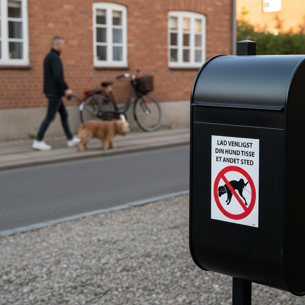 Lad venligst din hund tisse et andet sted skilt - Billede 2