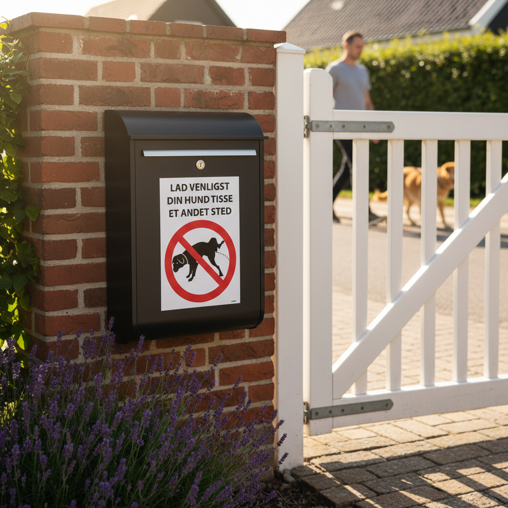 Lad venligst din hund tisse et andet sted skilt - Billede 8