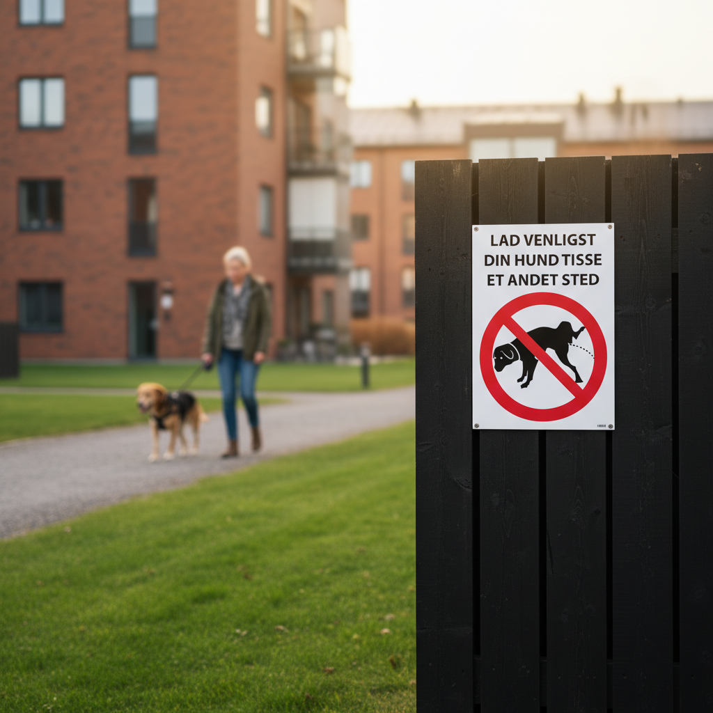 Lad venligst din hund tisse et andet sted skilt - Billede 5