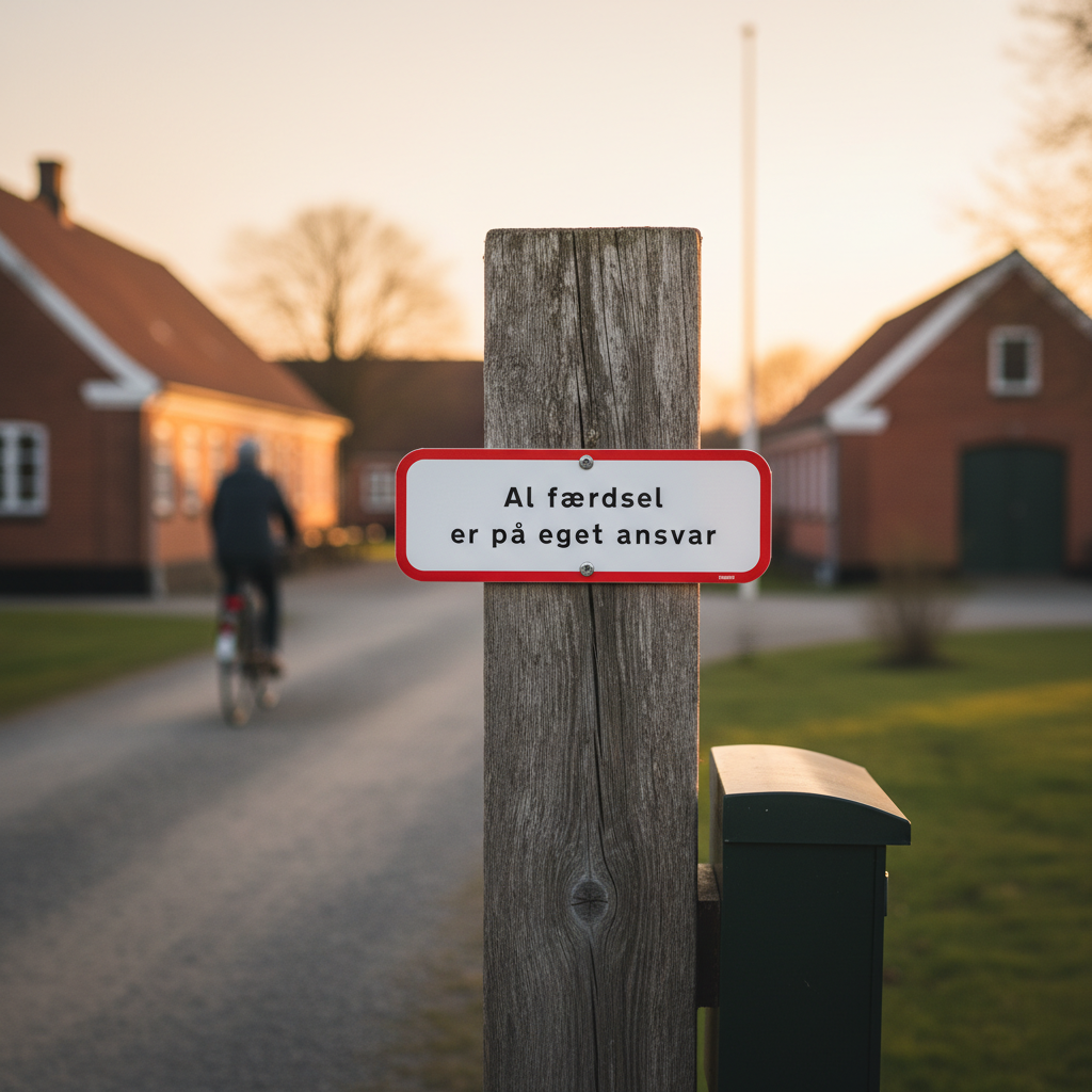 Al færdsel er på eget ansvar skilt - Billede 3