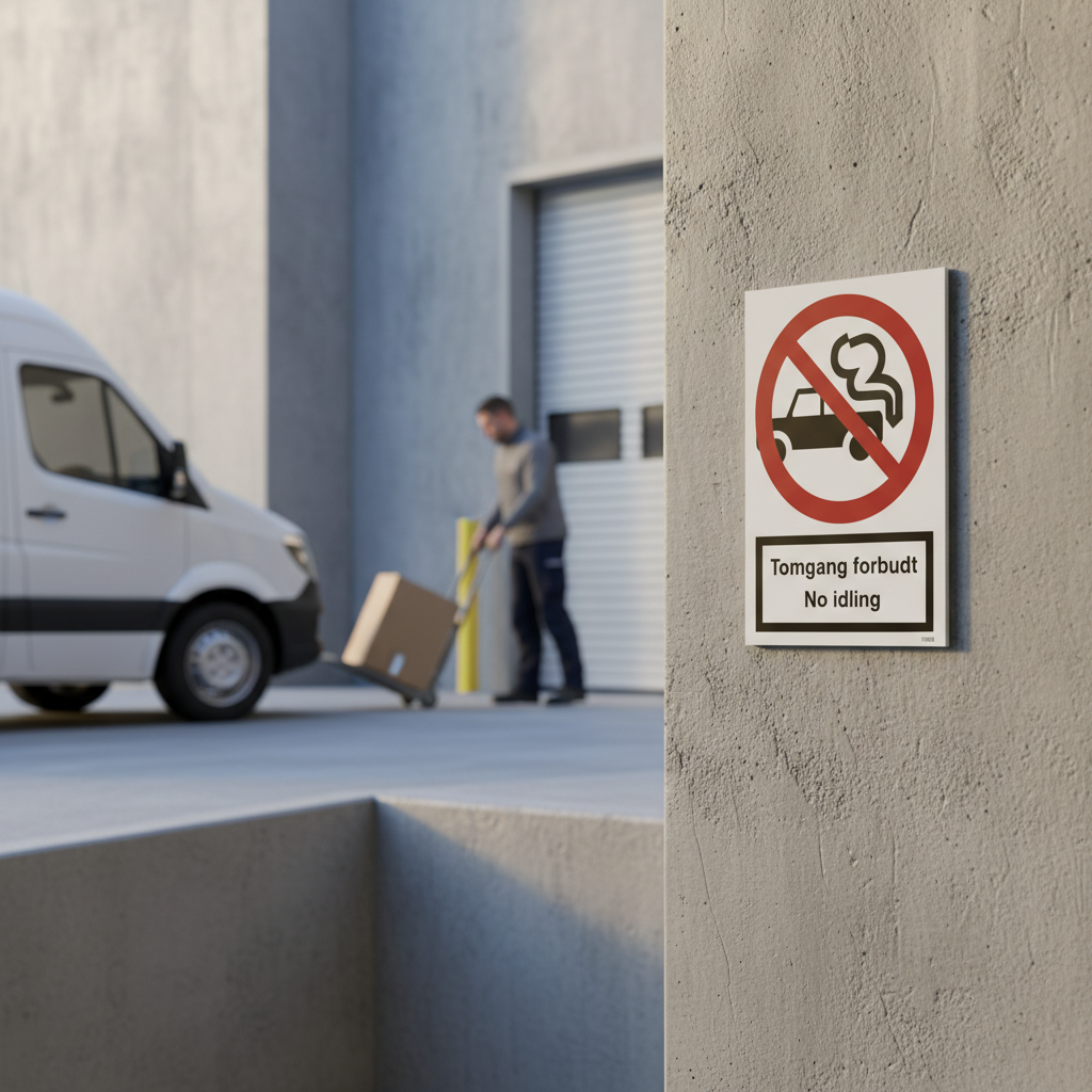 Tomgang forbudt da/eng skilt - Billede 2