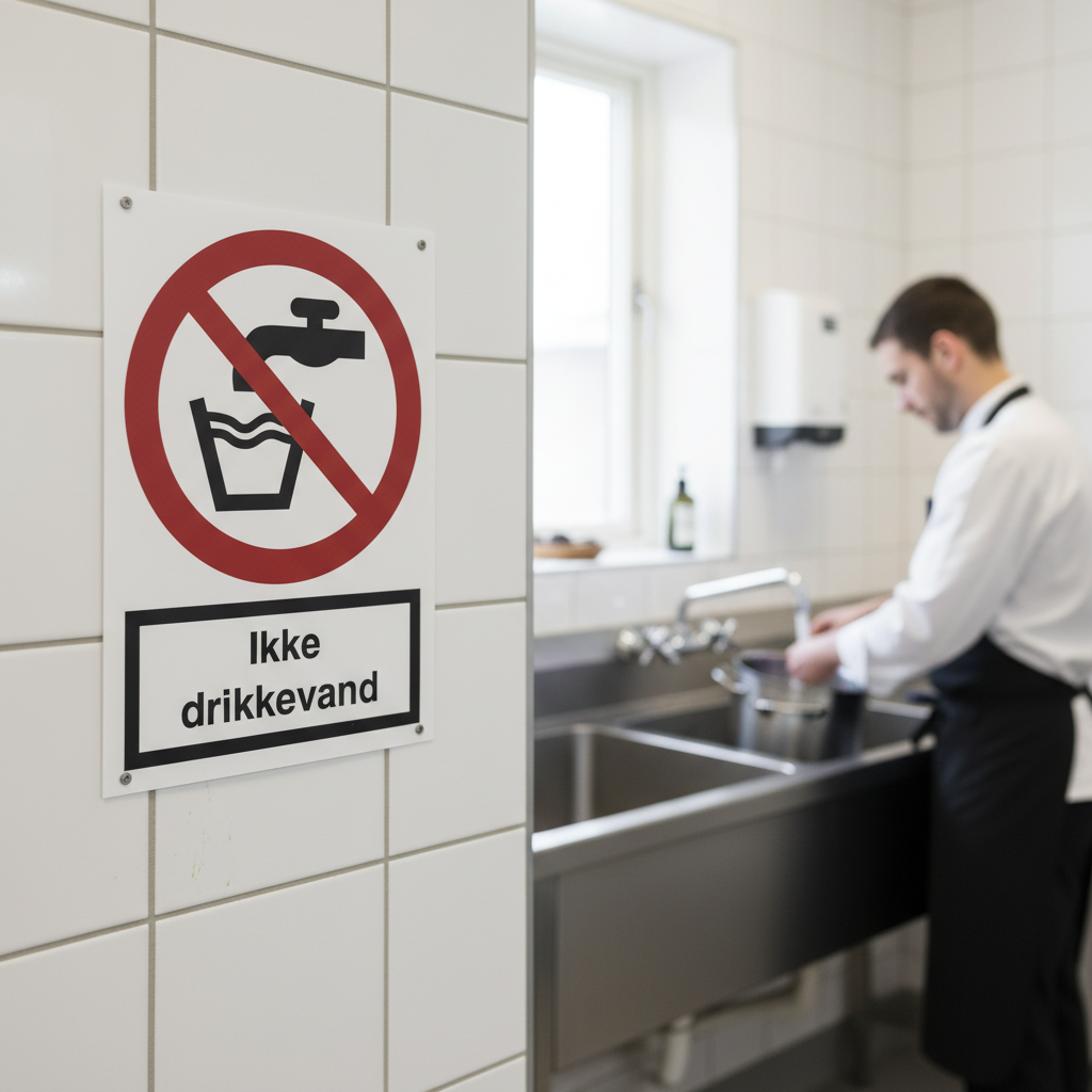 Ikke drikkevand ISO skilt - Billede 4