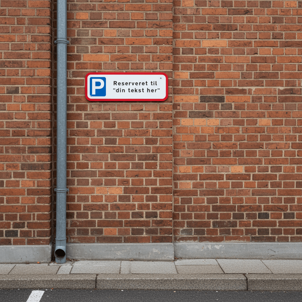 Parkeringsskilt - Reserveret til nr. plade skilt - Billede 5