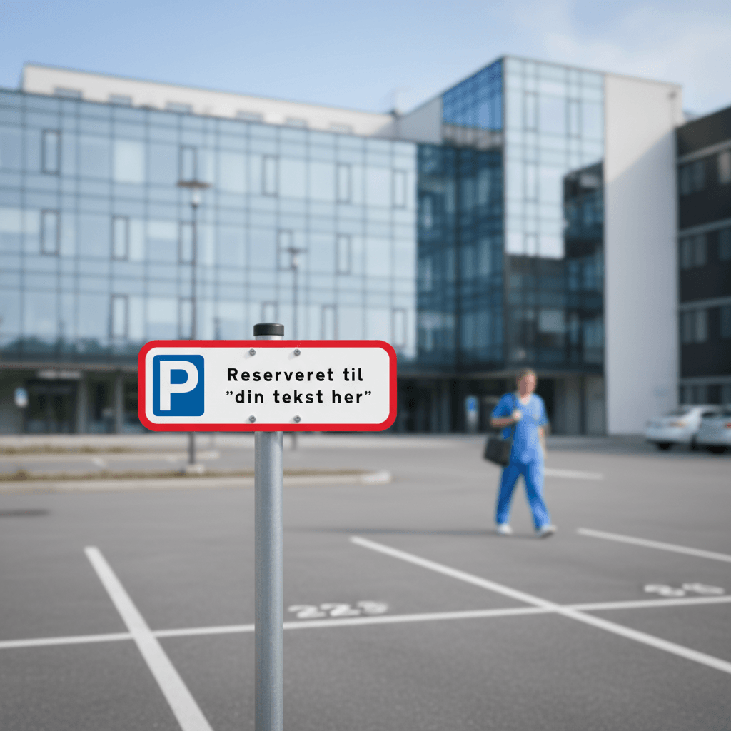 Parkeringsskilt - Reserveret til nr. plade skilt - Billede 3