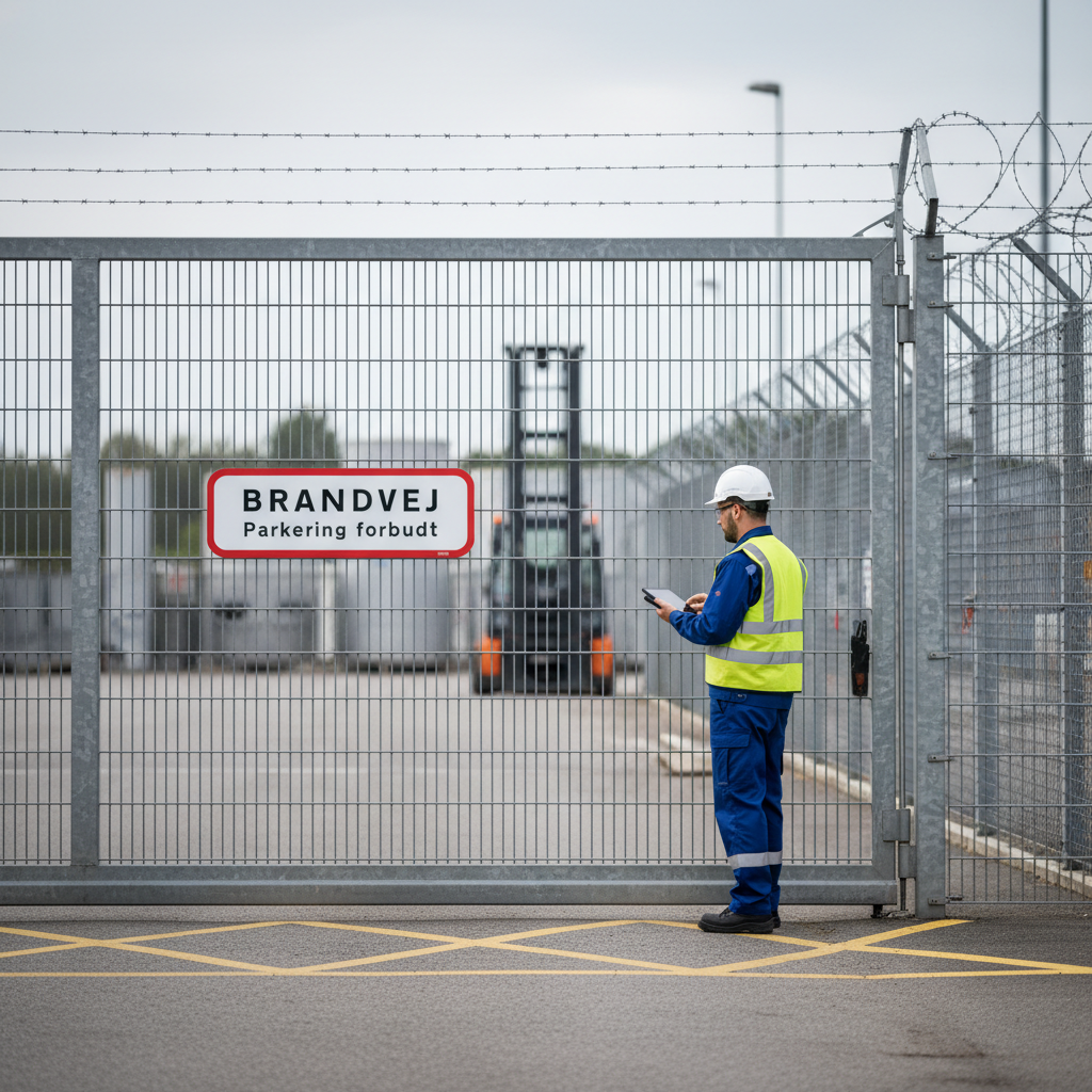 Brandvej parkering forbudt skilt - Billede 3