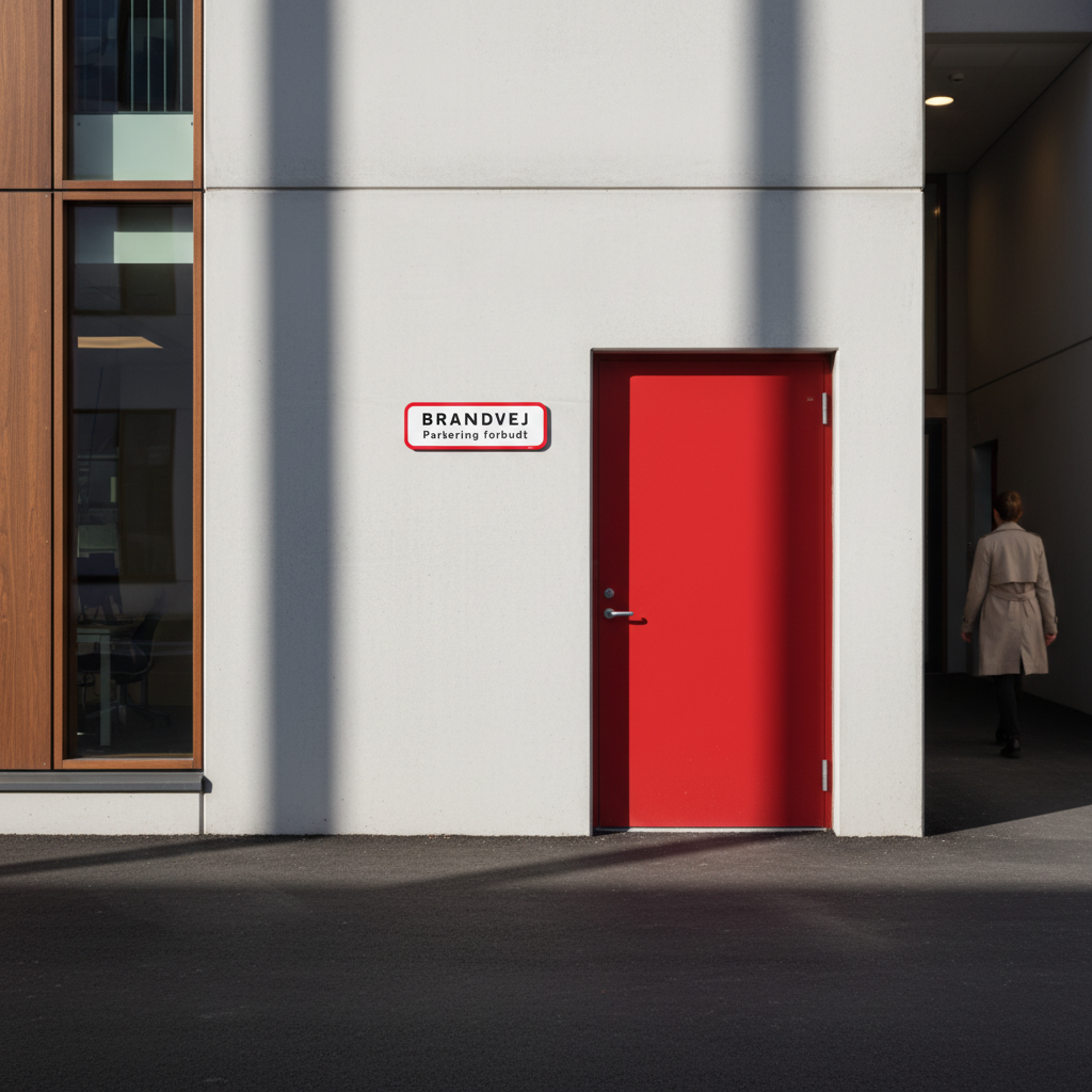 Brandvej parkering forbudt skilt - Billede 5