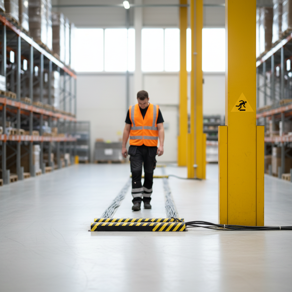Forhindring i gulvniveau skilt ISO W007 - Billede 3