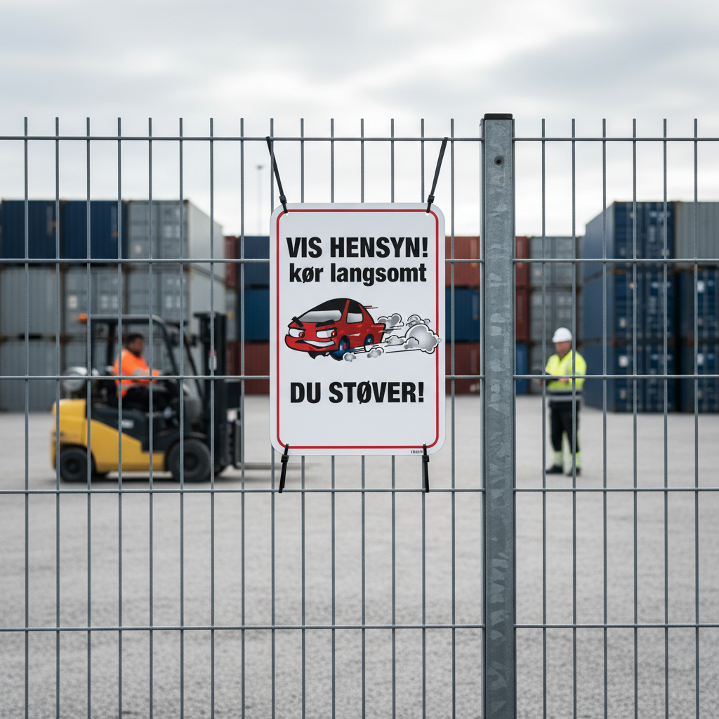 Vis hensyn kør langsomt Du støver skilt - Billede 2