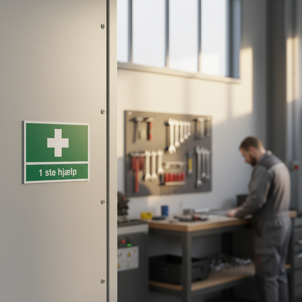 1 ste hjælp førstehjælps skilt - Billede 2