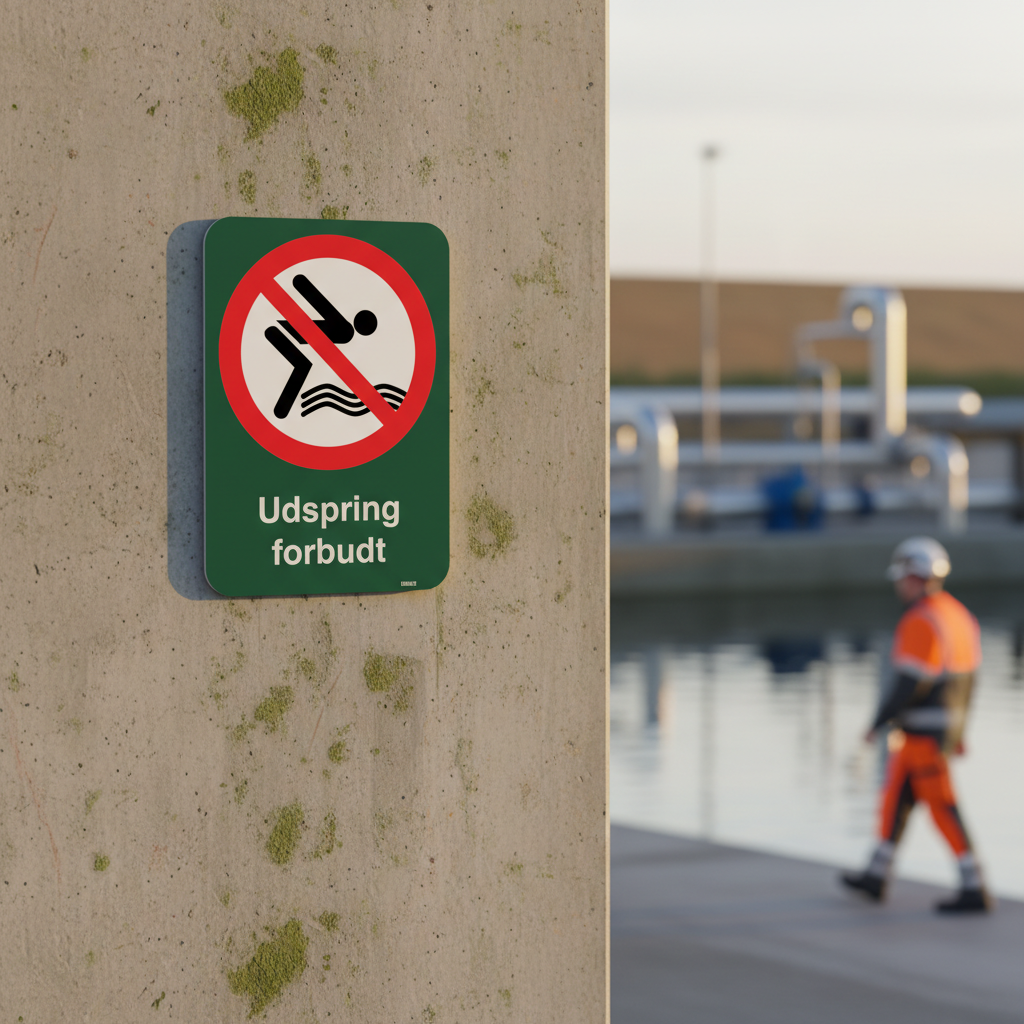 Udspring forbudt skilt - Billede 4