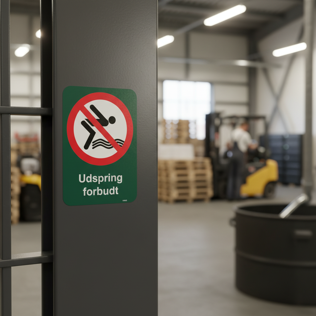 Udspring forbudt skilt - Billede 5