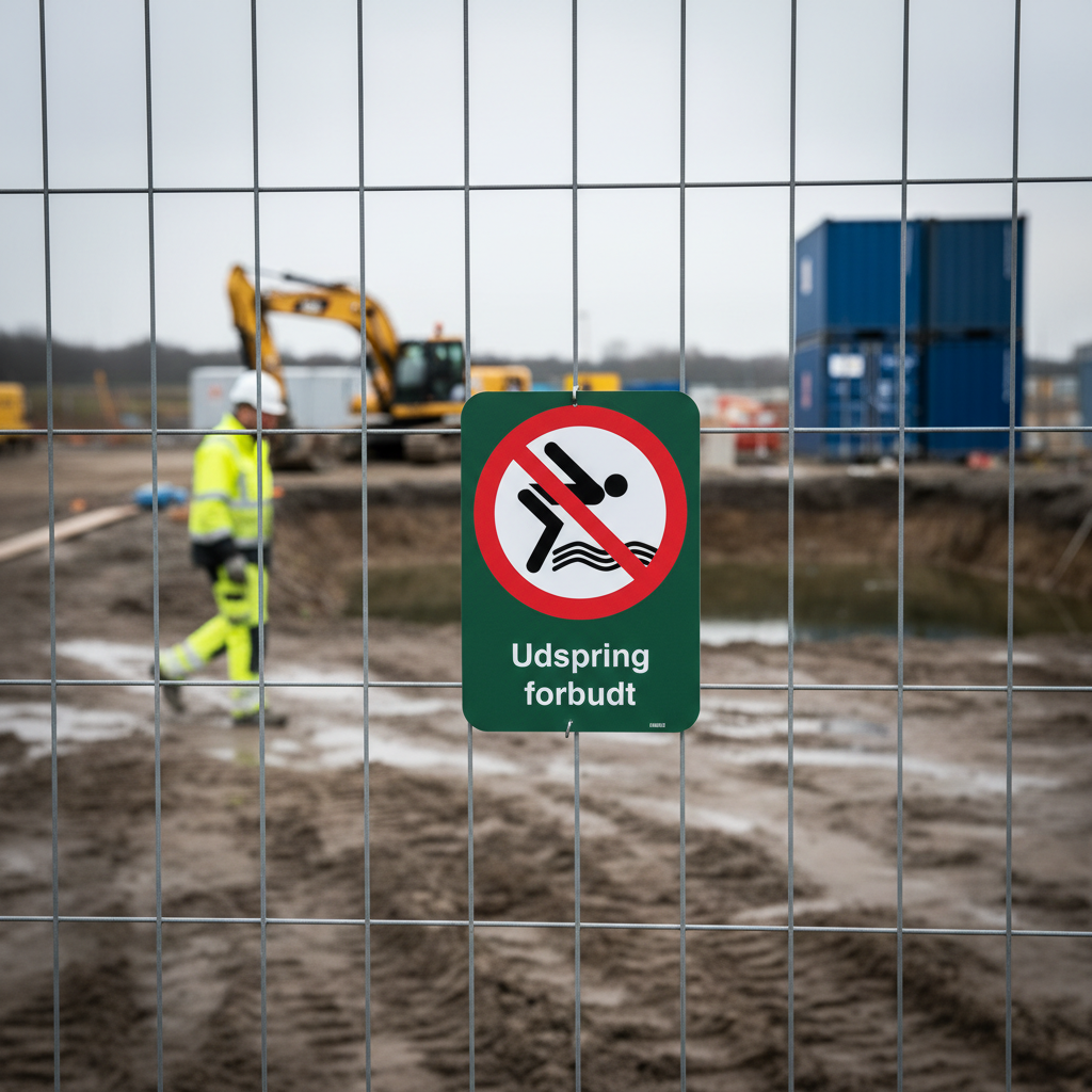 Udspring forbudt skilt - Billede 3