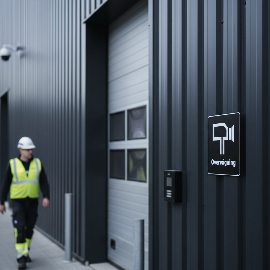 Overvågning piktogram sort skilt - Billede 5