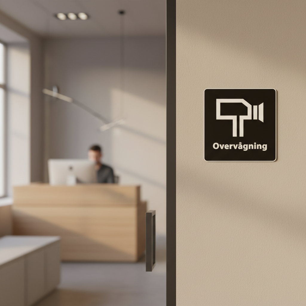 Overvågning piktogram sort skilt - Billede 4
