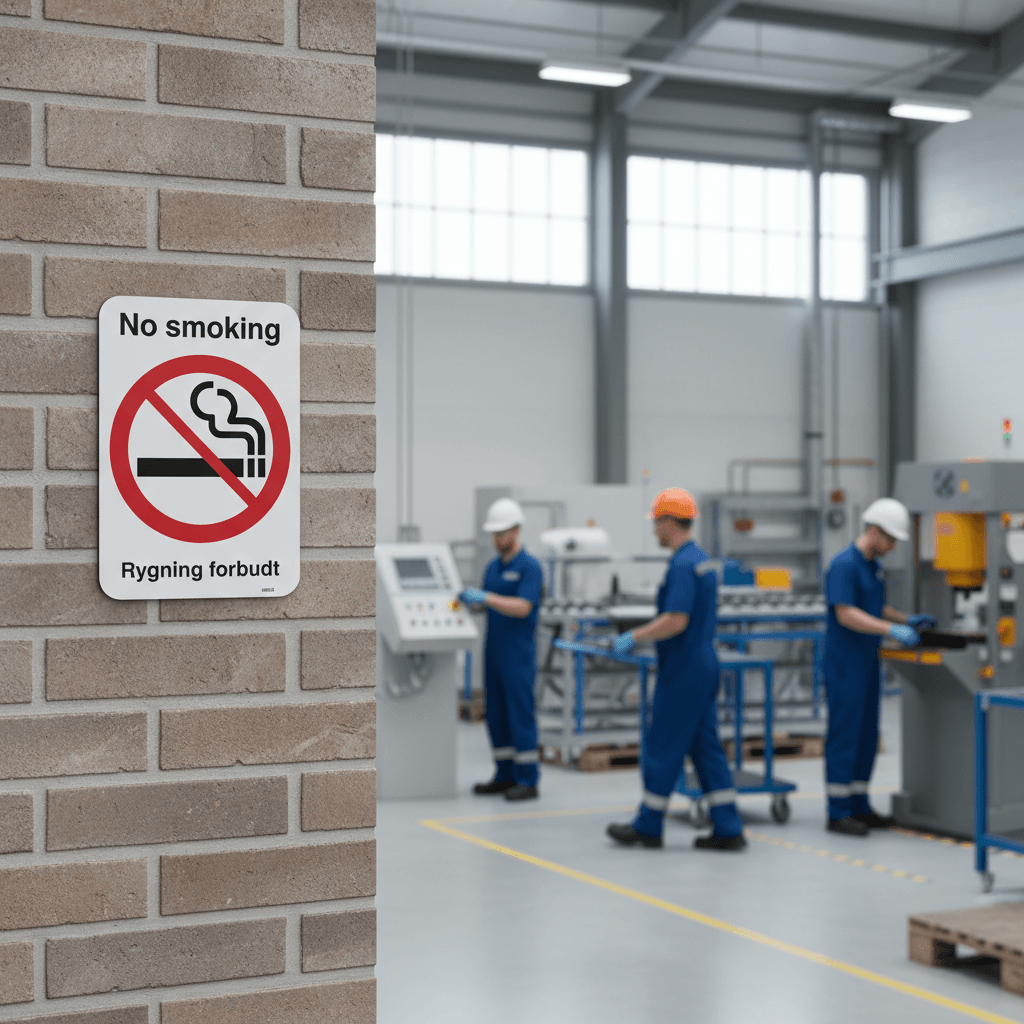 No smoking - Rygning forbudt skilt - Billede 5