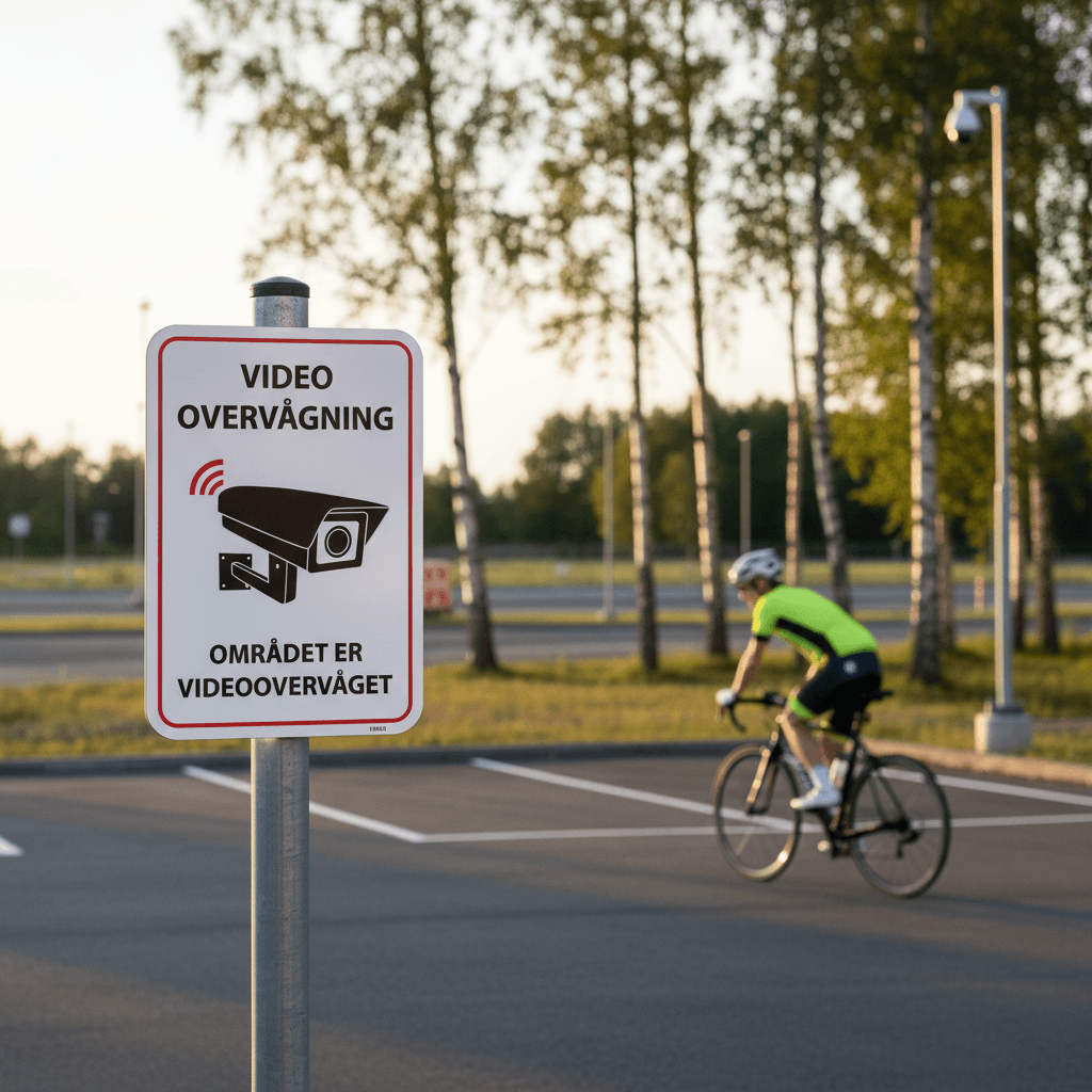 Video overvågning - Området er videoovervåget skilt - Billede 5