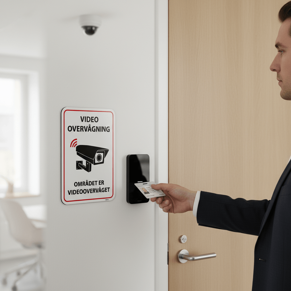 Video overvågning - Området er videoovervåget skilt - Billede 3