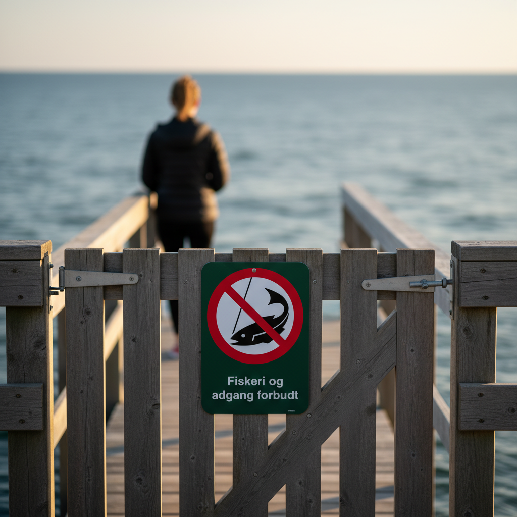 Fiskeri og adgang forbudt skilt - Billede 2