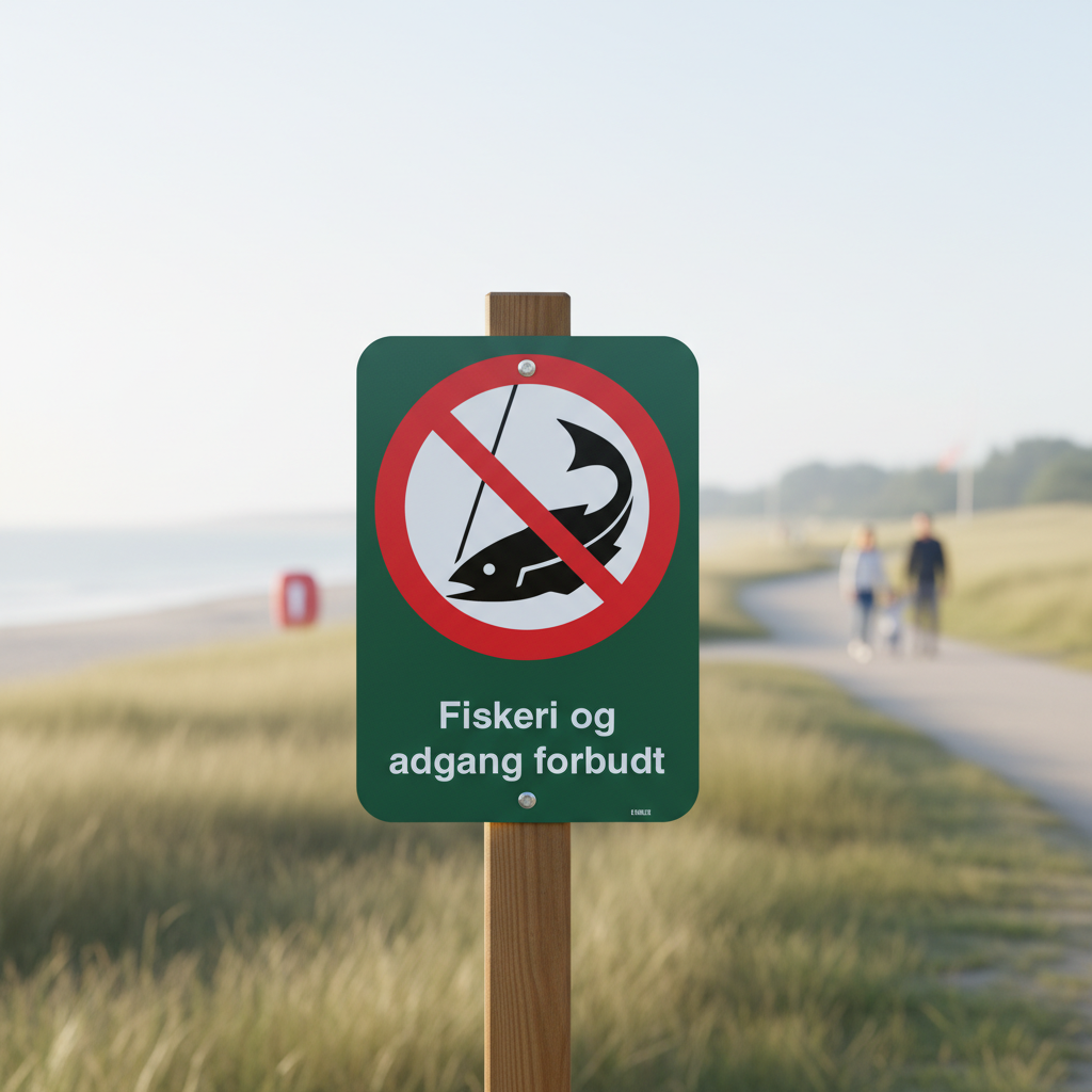Fiskeri og adgang forbudt skilt - Billede 3