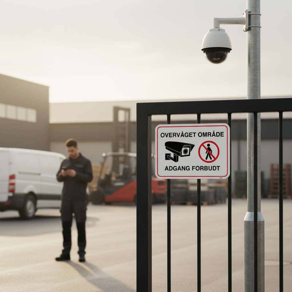 Overvåget område Adgang forbudt skilt - Billede 6