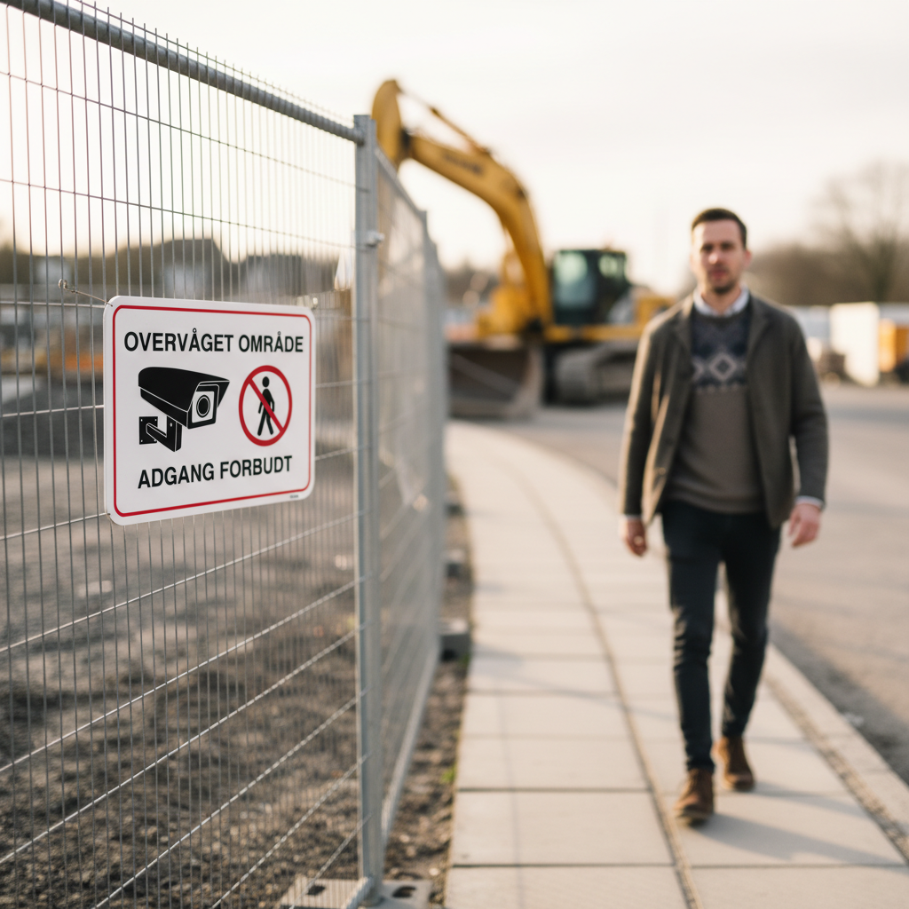 Overvåget område Adgang forbudt skilt - Billede 8