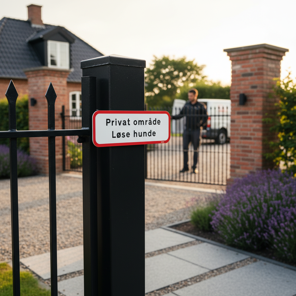 Privat Område Løse Hunde skilt - Billede 3