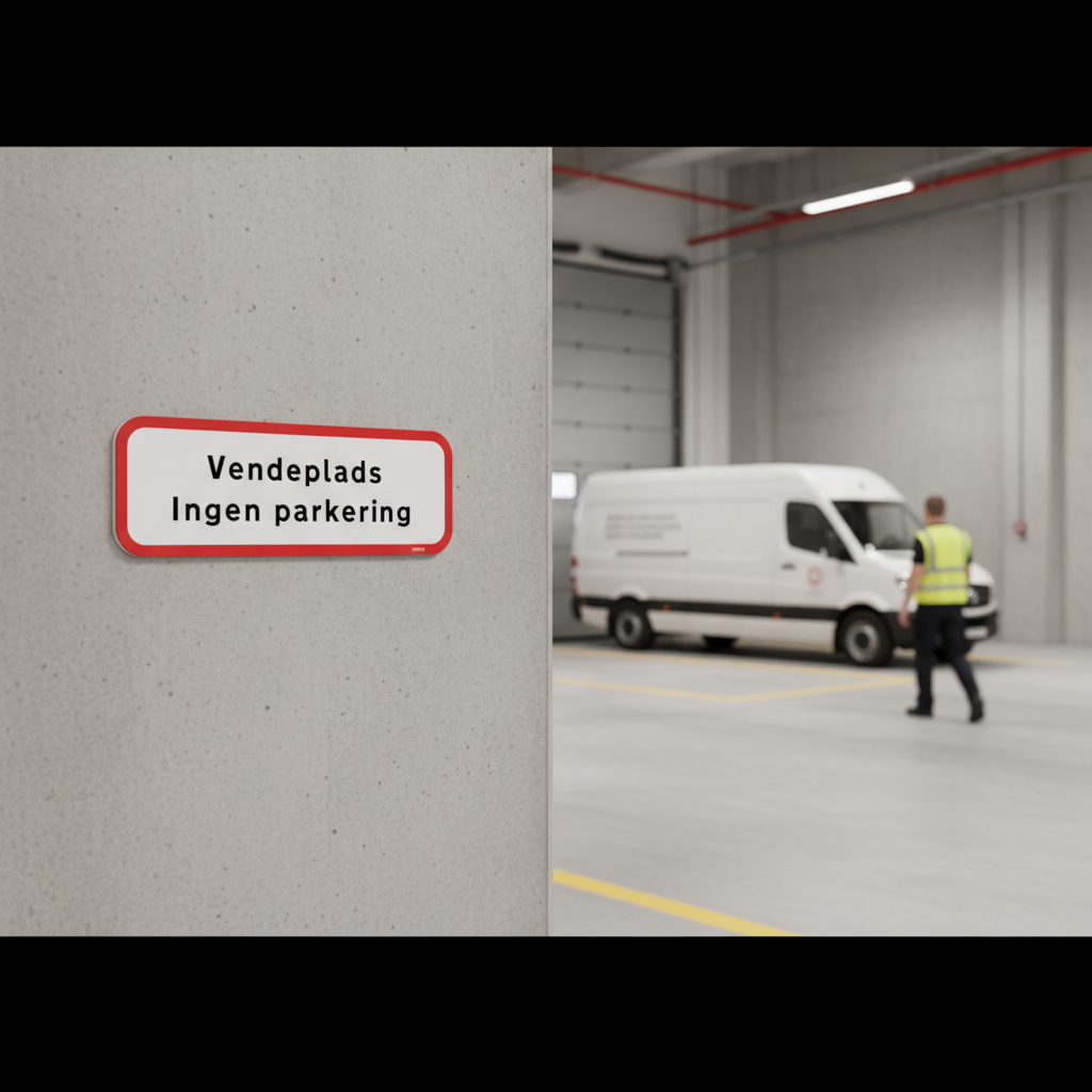 Vendeplads. Ingen Parkering skilt - Billede 3