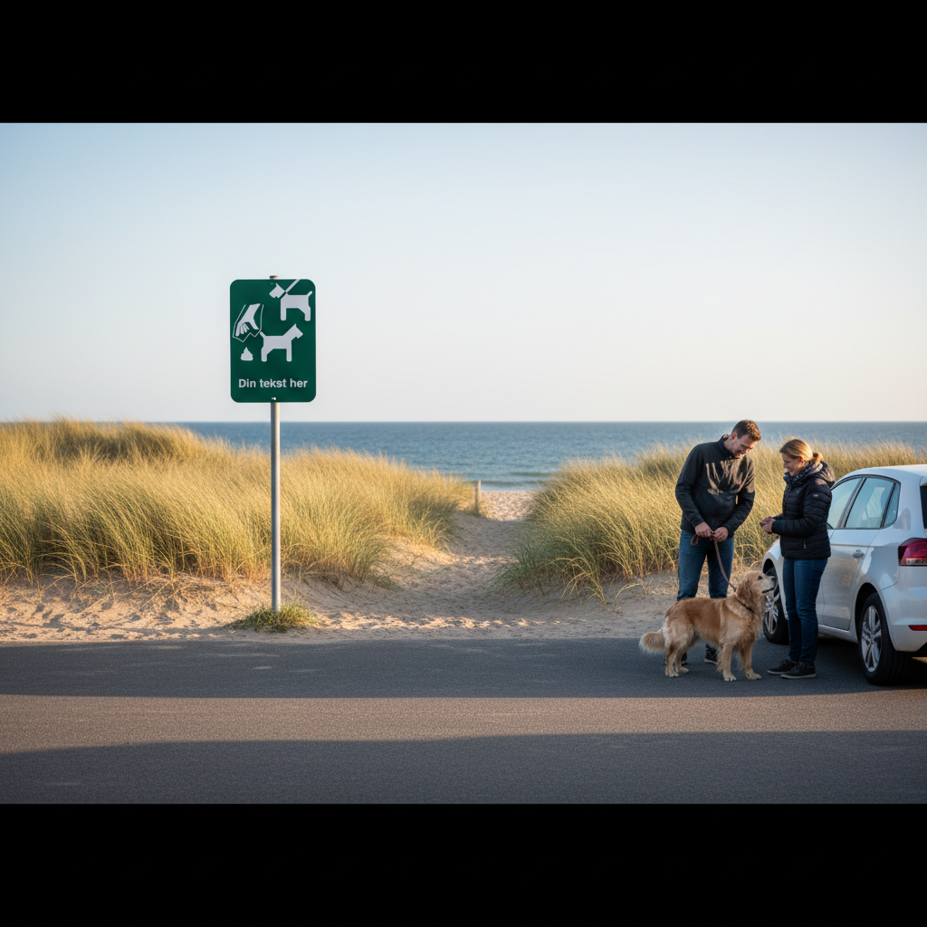 Hundeskilt - Hund i snor lort i pose - Billede 3