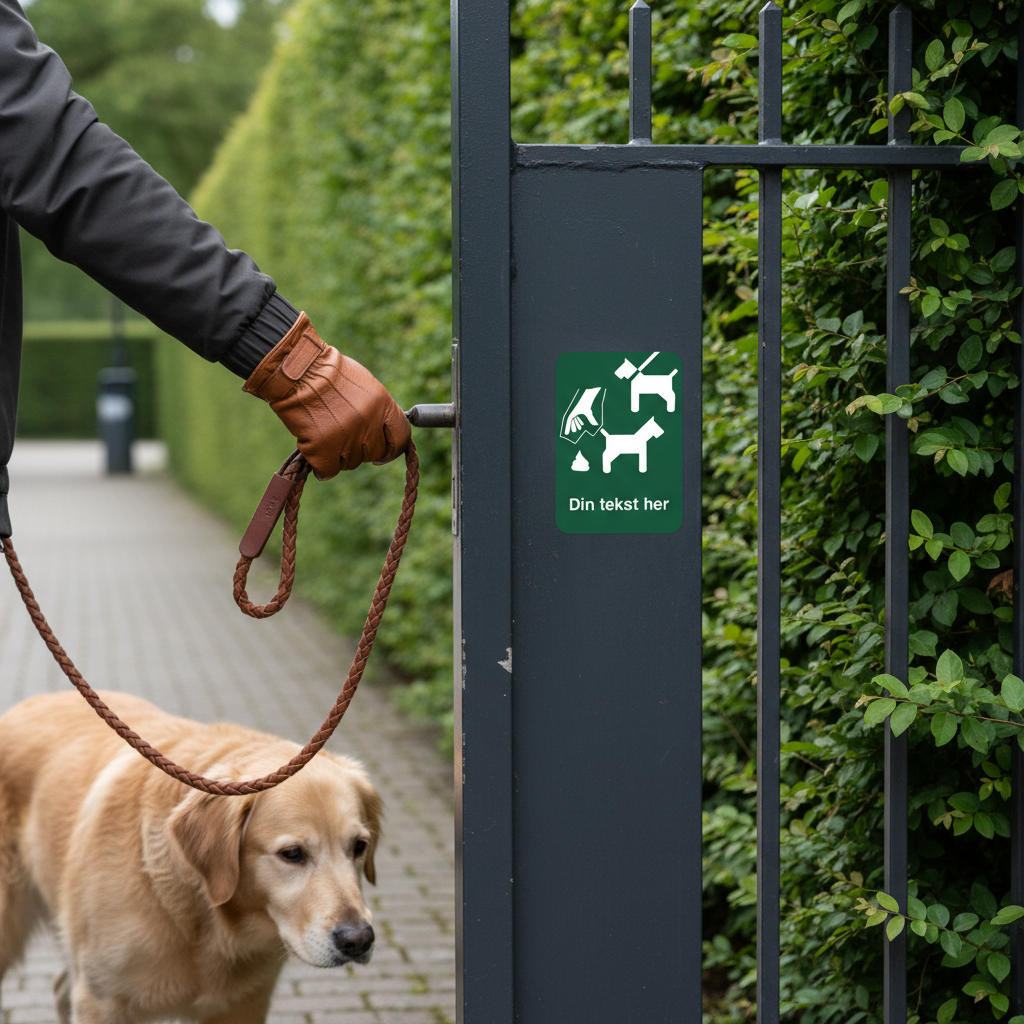 Hundeskilt - Hund i snor lort i pose - Billede 5
