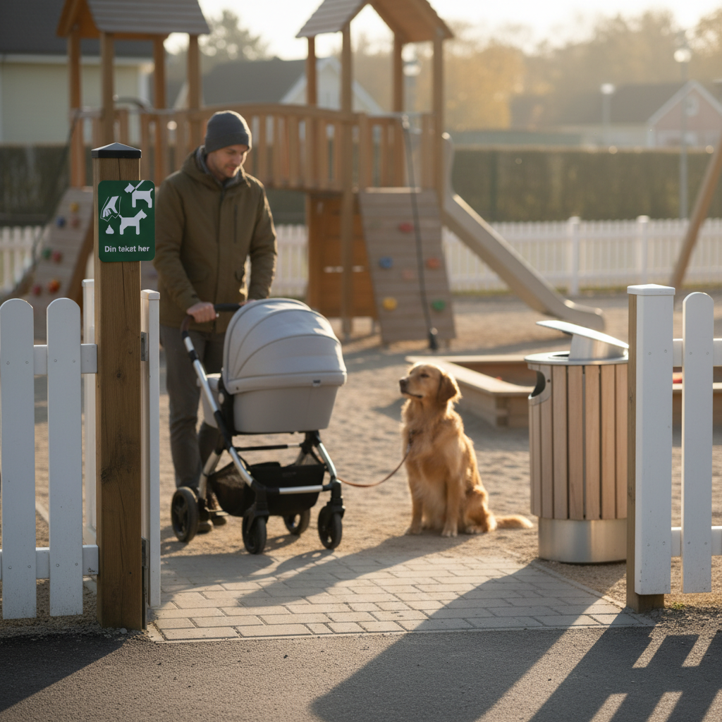 Hundeskilt - Hund i snor lort i pose - Billede 2