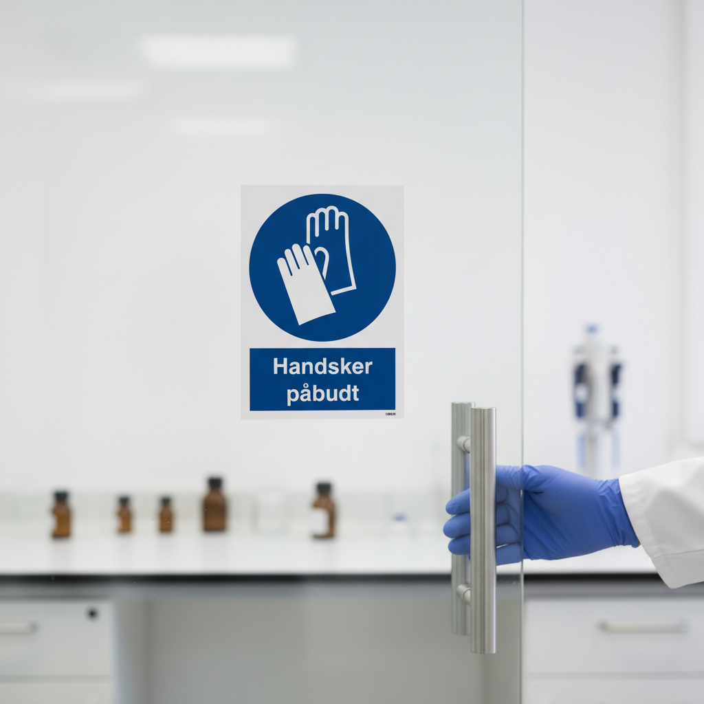 Handsker påbudt skilt - Billede 3