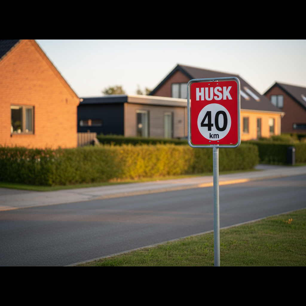 Husk 40 km. Langsom kørsel skilt - Billede 4