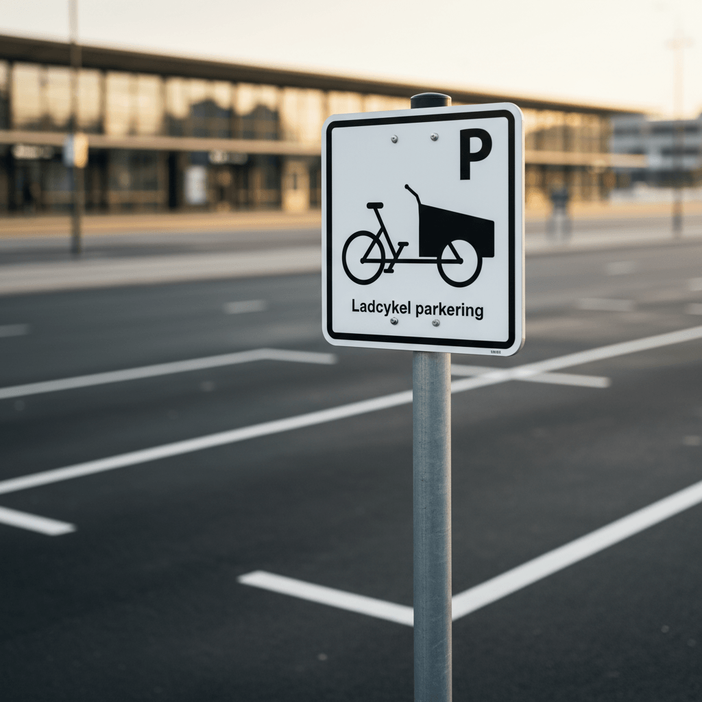 Ladcykel parkering skilt - Billede 3