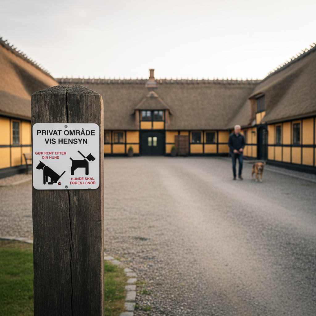 Privat område vis hensyn. Skilt - Billede 2