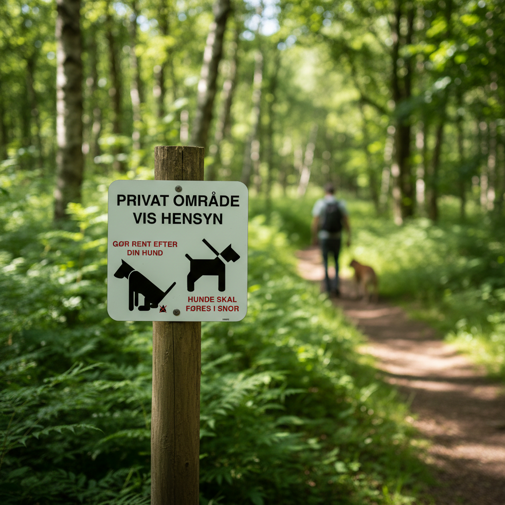 Privat område vis hensyn. Skilt - Billede 3