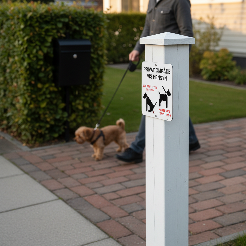 Privat område vis hensyn. Skilt - Billede 5