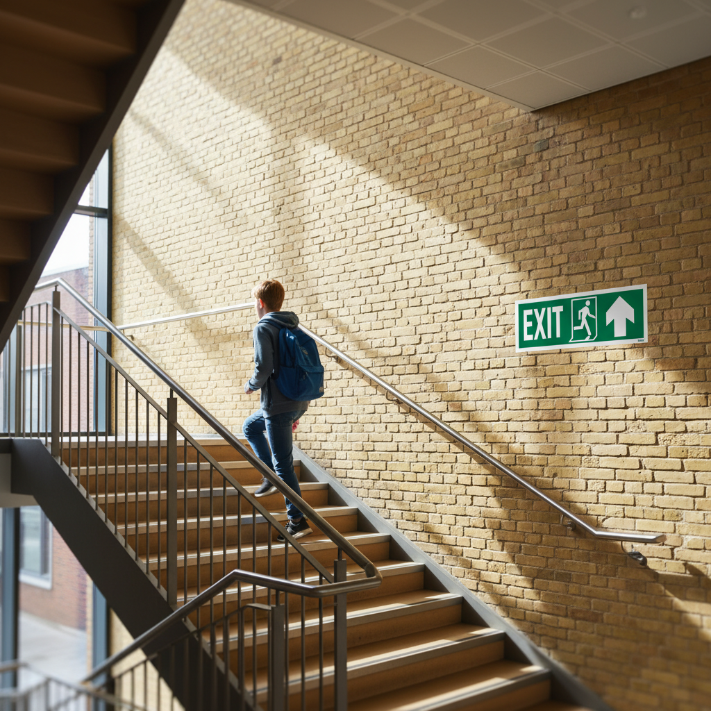 Exit Left-man Run Right-arrow Up skilte. - Billede 4