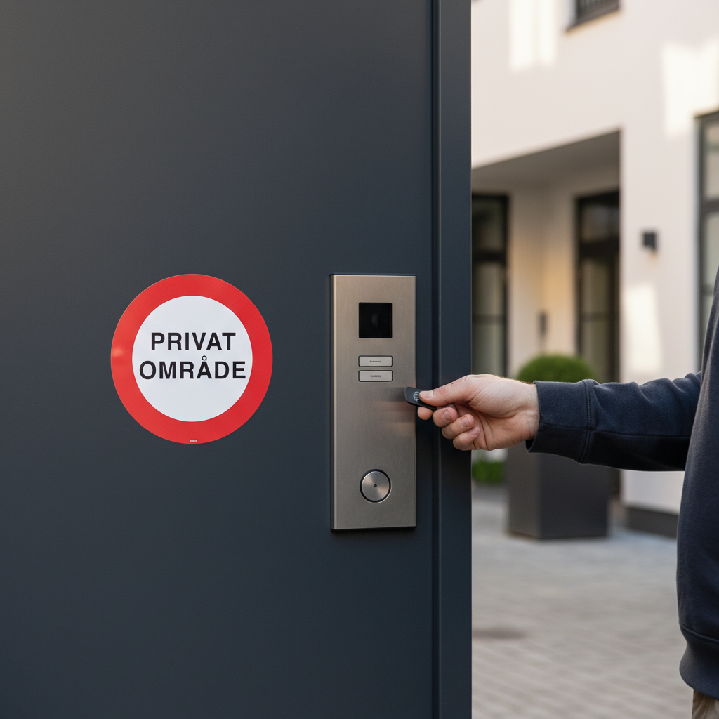 Privat område skilt - Billede 3