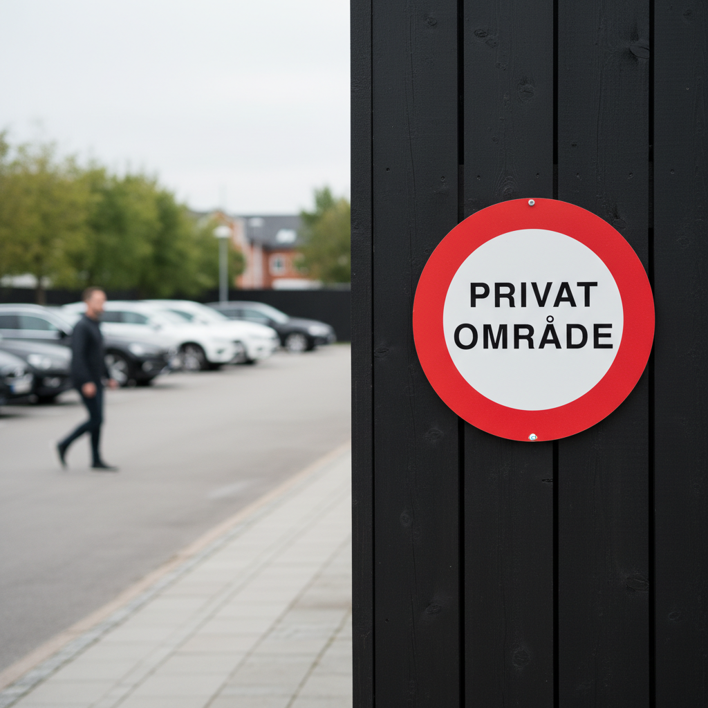 Privat område skilt - Billede 2