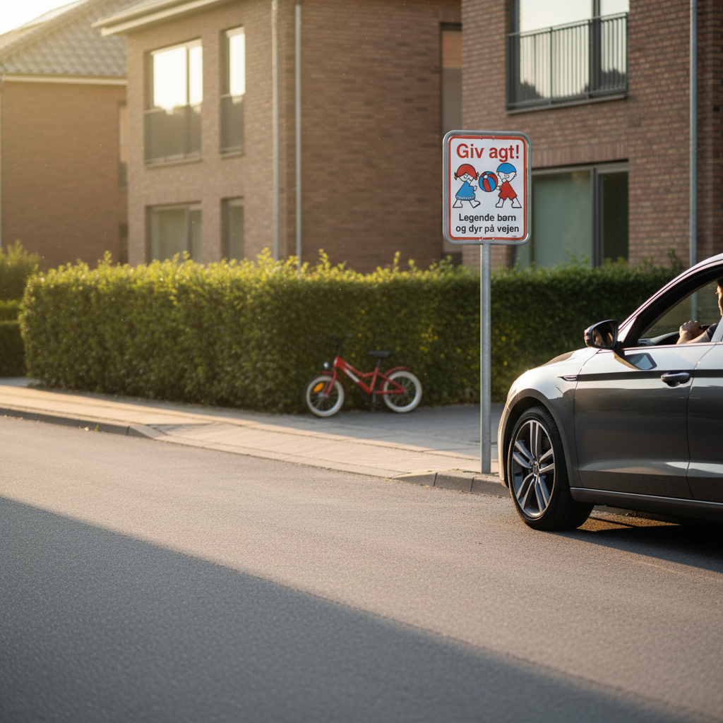 Giv agt legende børn og dyr på vejen Skilt - Billede 4