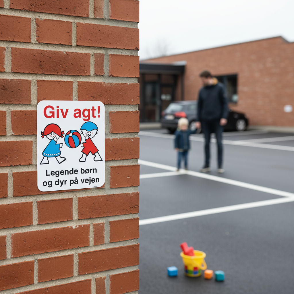 Giv agt legende børn og dyr på vejen Skilt - Billede 2