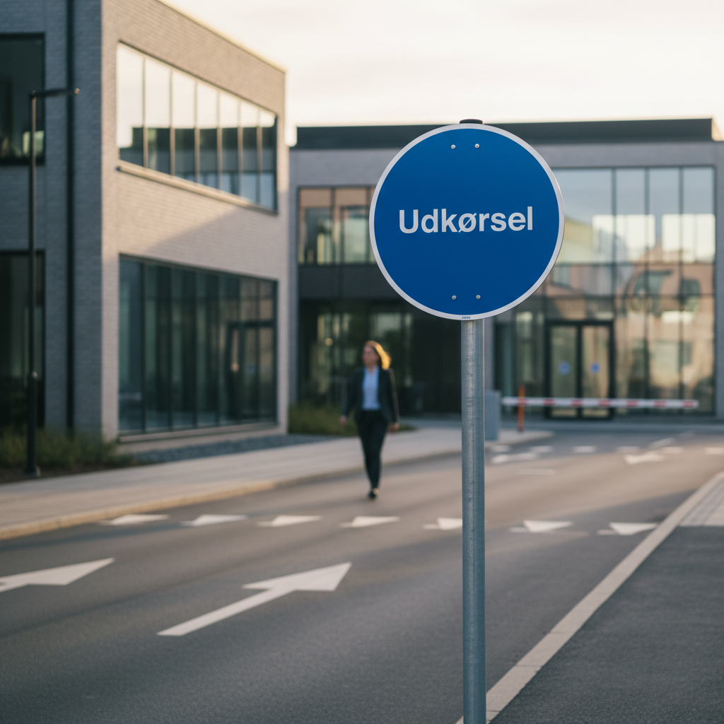 Blåt udkørsel Skilt - Billede 3