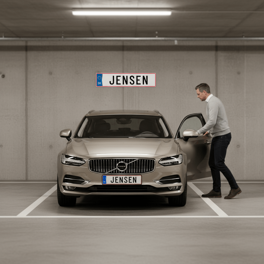 DK nummerplade skilt med valgfrit navn - Billede 3